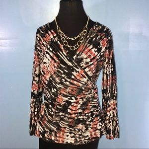 Nic & Zoe faux wrap top size large